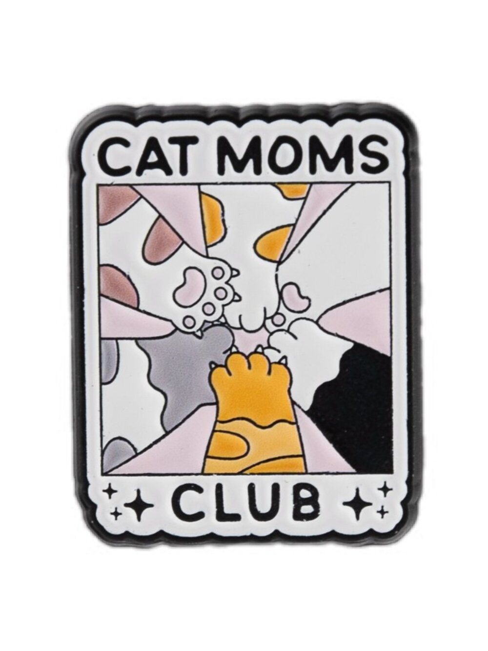 Cat Moms Club Enamel Pin Cat Lover Gift Cute Kitty Paws Lapel Pin
